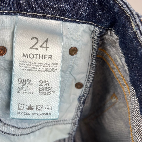 MOTHER High Rise Waisted Looker Flowers From the Storm Wash Skinny Jeans Size 24 - Picture 9 of 16